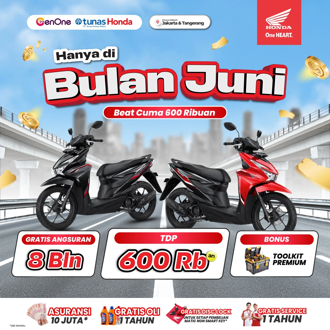 PROMO HONDA BEAT JAKARTA & TANGERANG - Juni